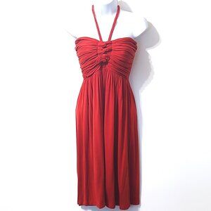 Women's stretchy halter midi dress - size and brand are unknown - label removed